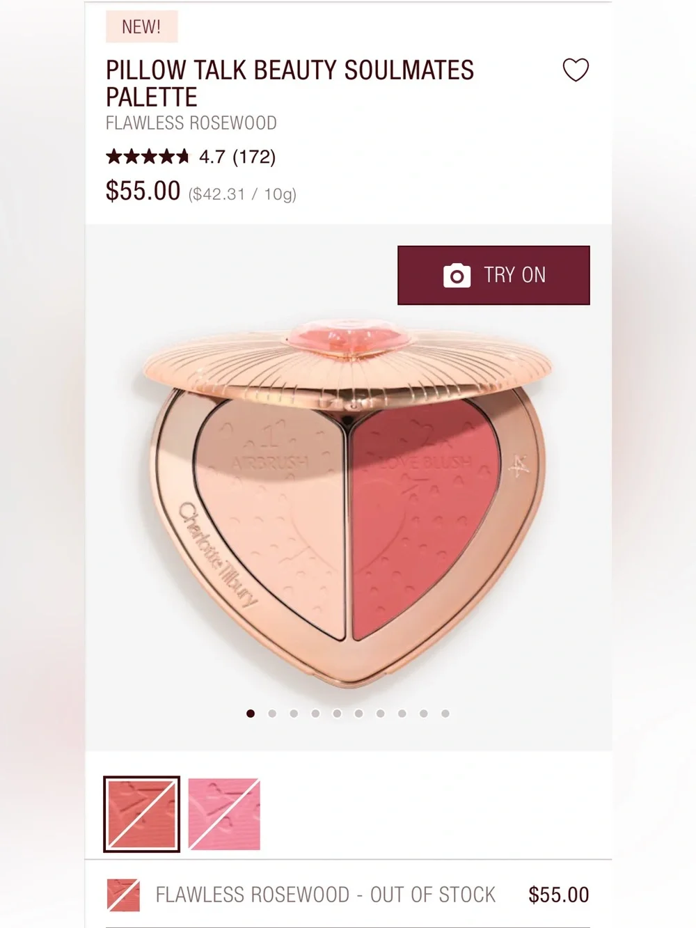 NWT🌷Charlotte Tilbury Pillow Talk Beauty Soulmates Palette